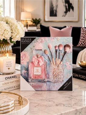 Design District Hand Embellished Perfume Makeup Glam Wall Art NEW